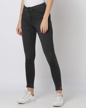 lightly washed skinny fit jeans