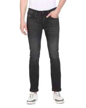 lightly washed skinny fit jeans