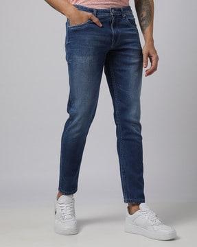 lightly washed skinny fit jeans