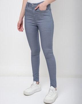 lightly washed skinny fit jeans