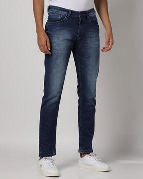 lightly washed skinny fit jeans