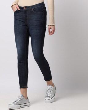 lightly washed skinny fit jeans