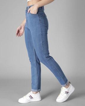 lightly washed skinny fit jeans