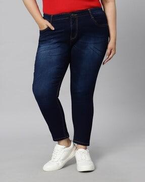 lightly washed skinny fit jeans