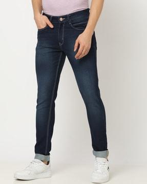 lightly washed skinny fit jeans