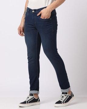 lightly washed skinny fit jeans