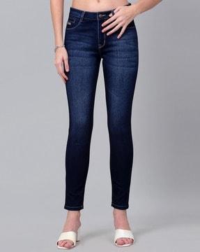 lightly washed skinny fit jeans