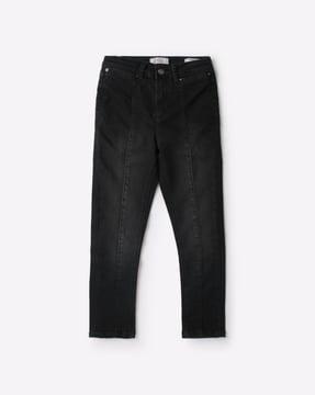 lightly washed slim fit jeans