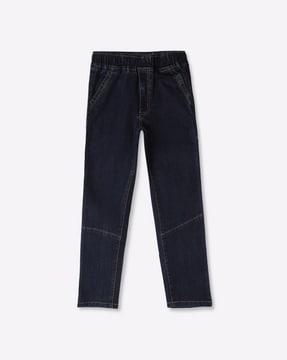 lightly washed slim fit jeans