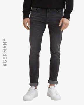 lightly washed slim fit jeans