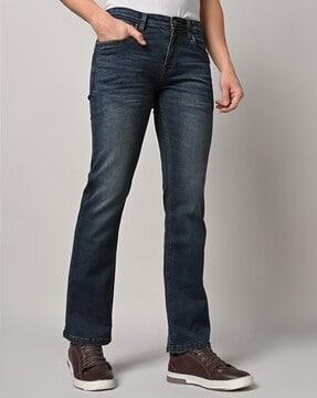 lightly washed slim fit jeans