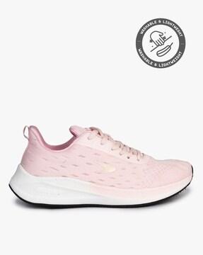 lightweight lace-up running shoes