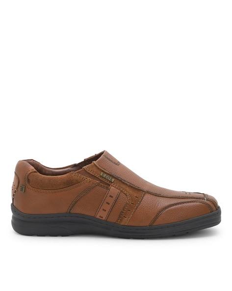 lightweight genuine leather slip-on shoes