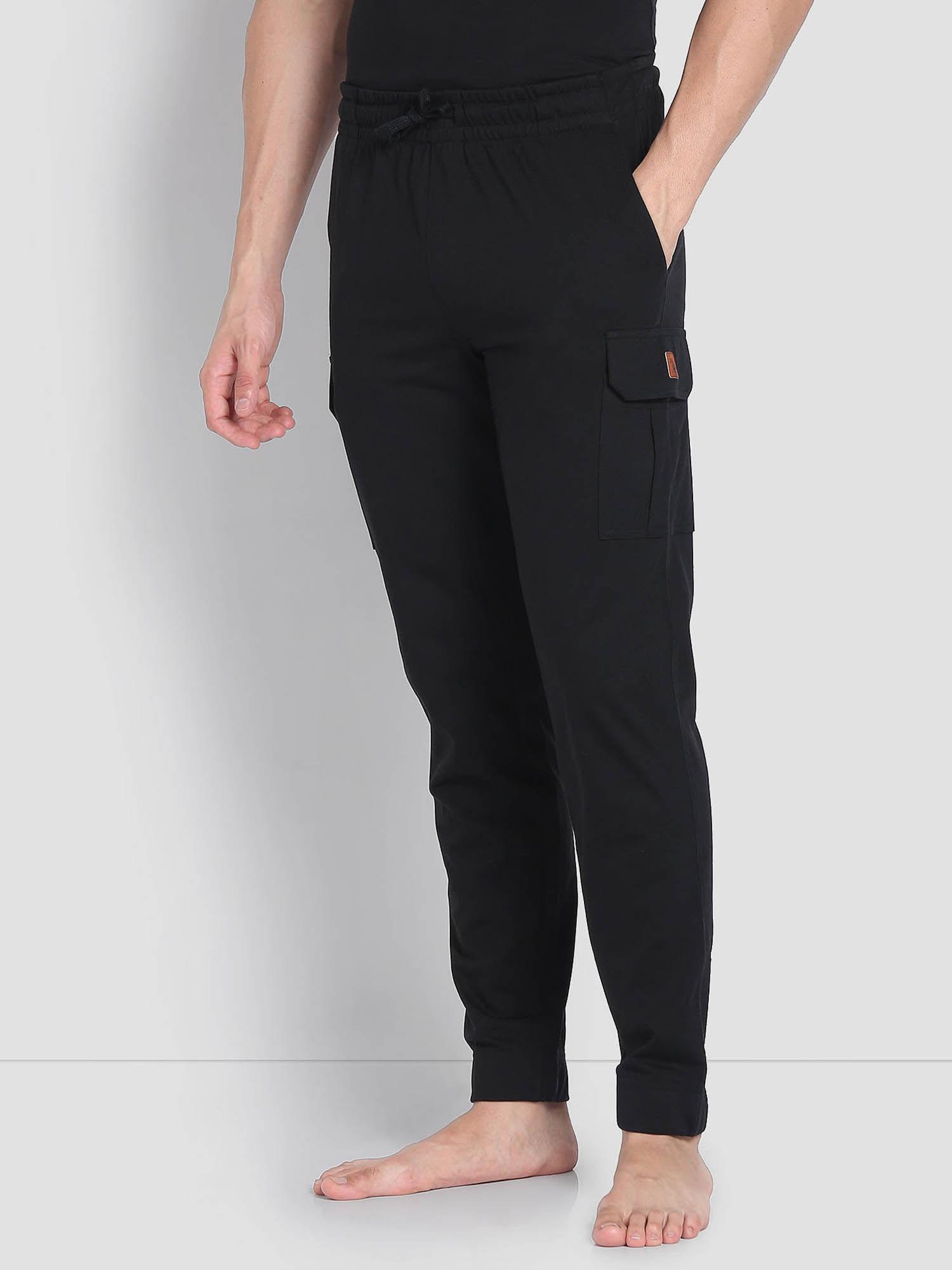 lightweight utility oj002 lounge cargo joggers black