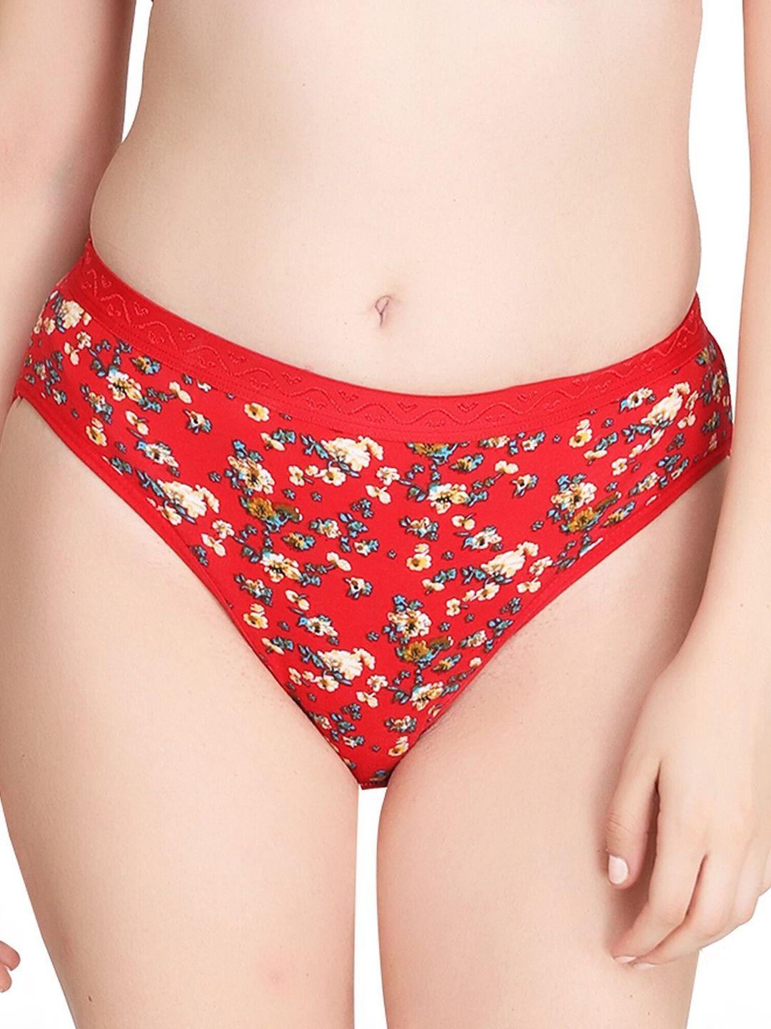 liigne floral printed mid-rise bikini briefs