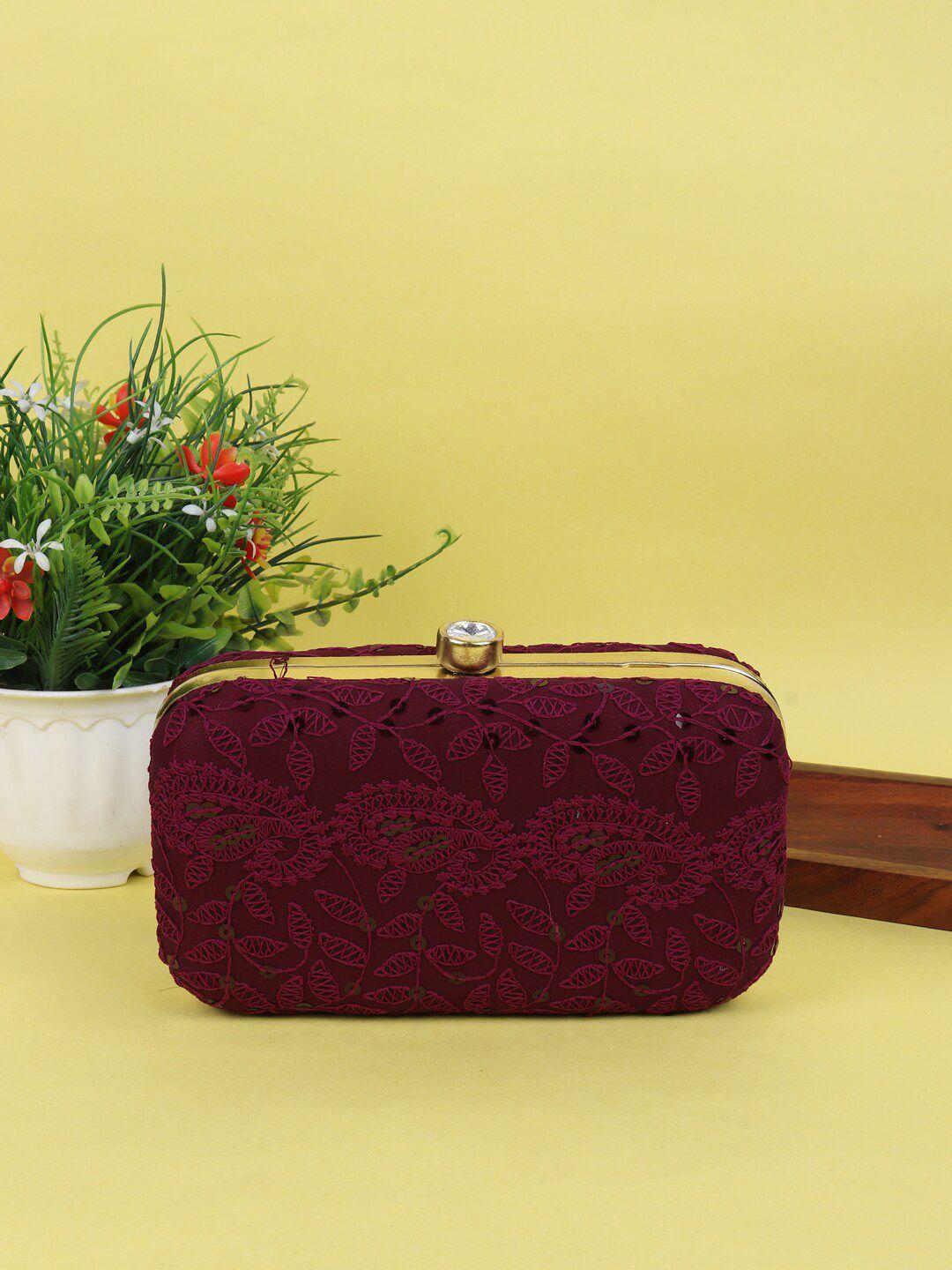 likaa embroidered box clutch