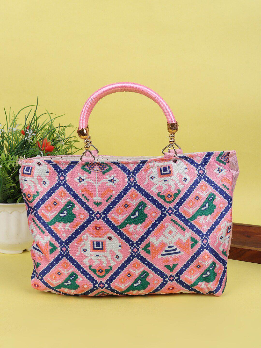 likaa woman printed fabric handheld bag