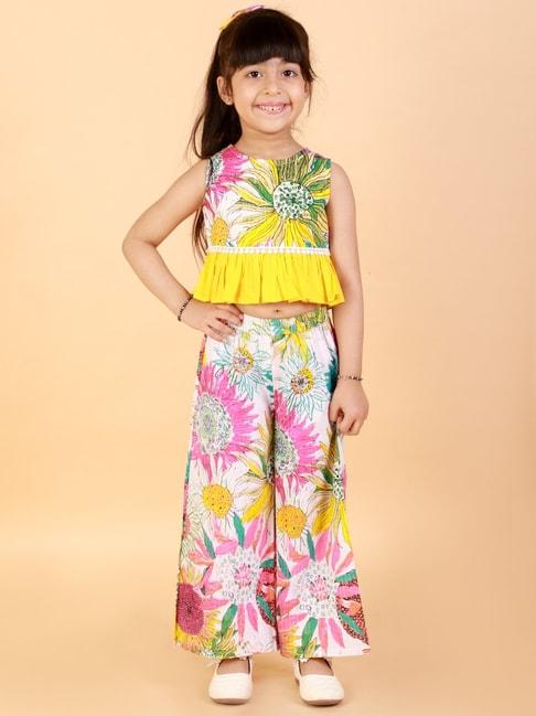 lil-drama-kids-multicolor-cotton-floral-print-top-set
