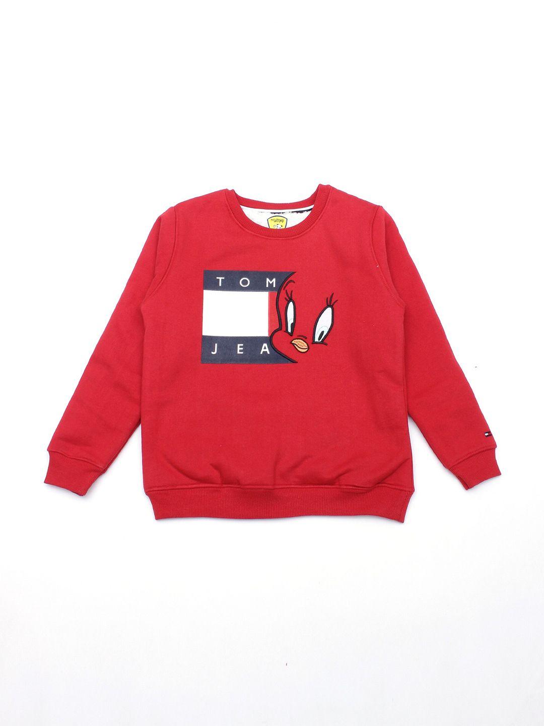 lil lollipop unisex kids red printed sweatshirt