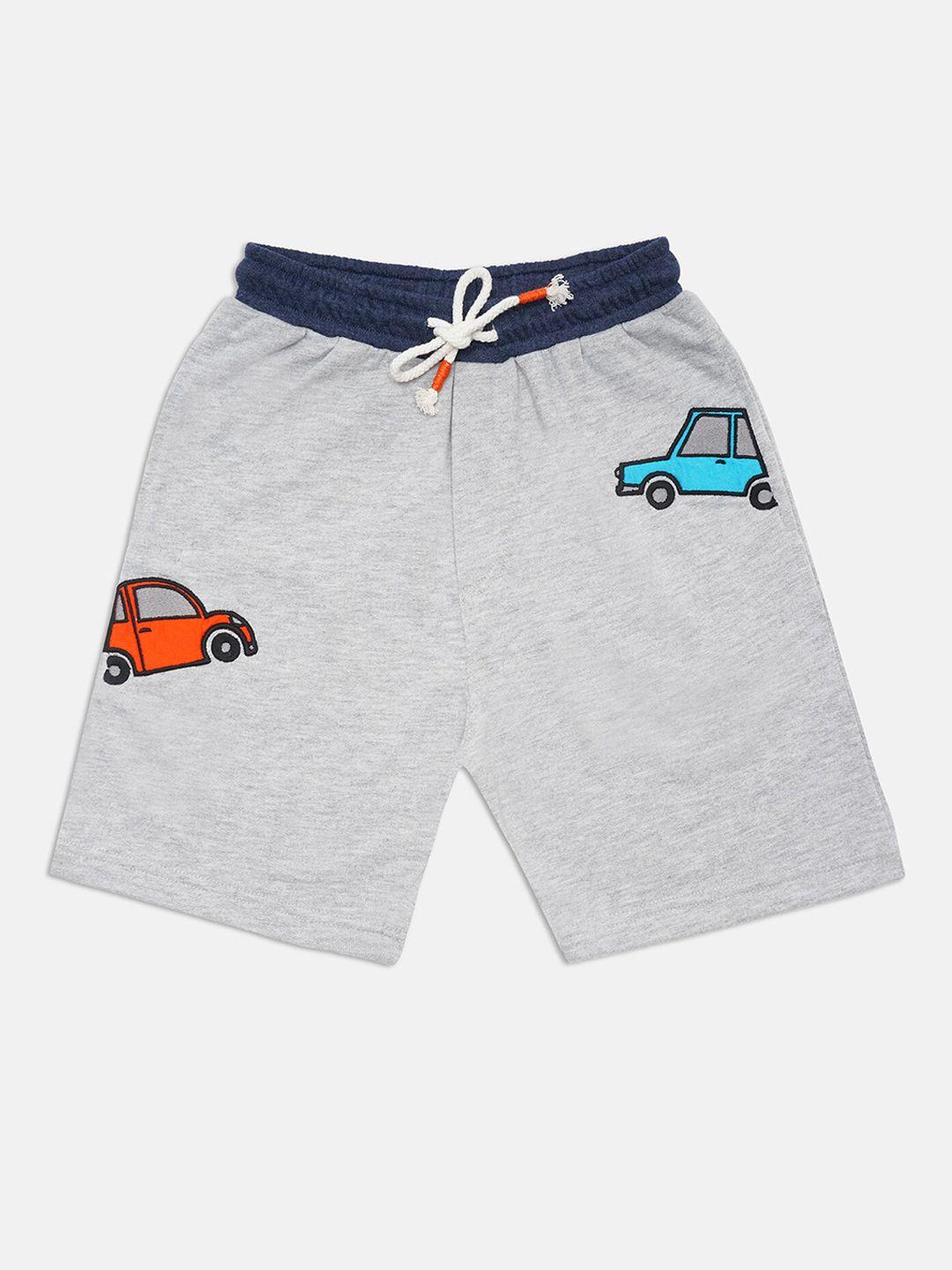 lil tomatoes boys graphic printed mid-rise shorts