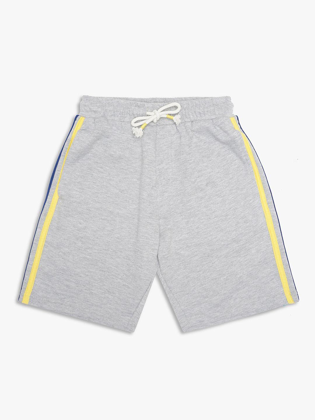 lil tomatoes boys grey solid mid-rise regular shorts