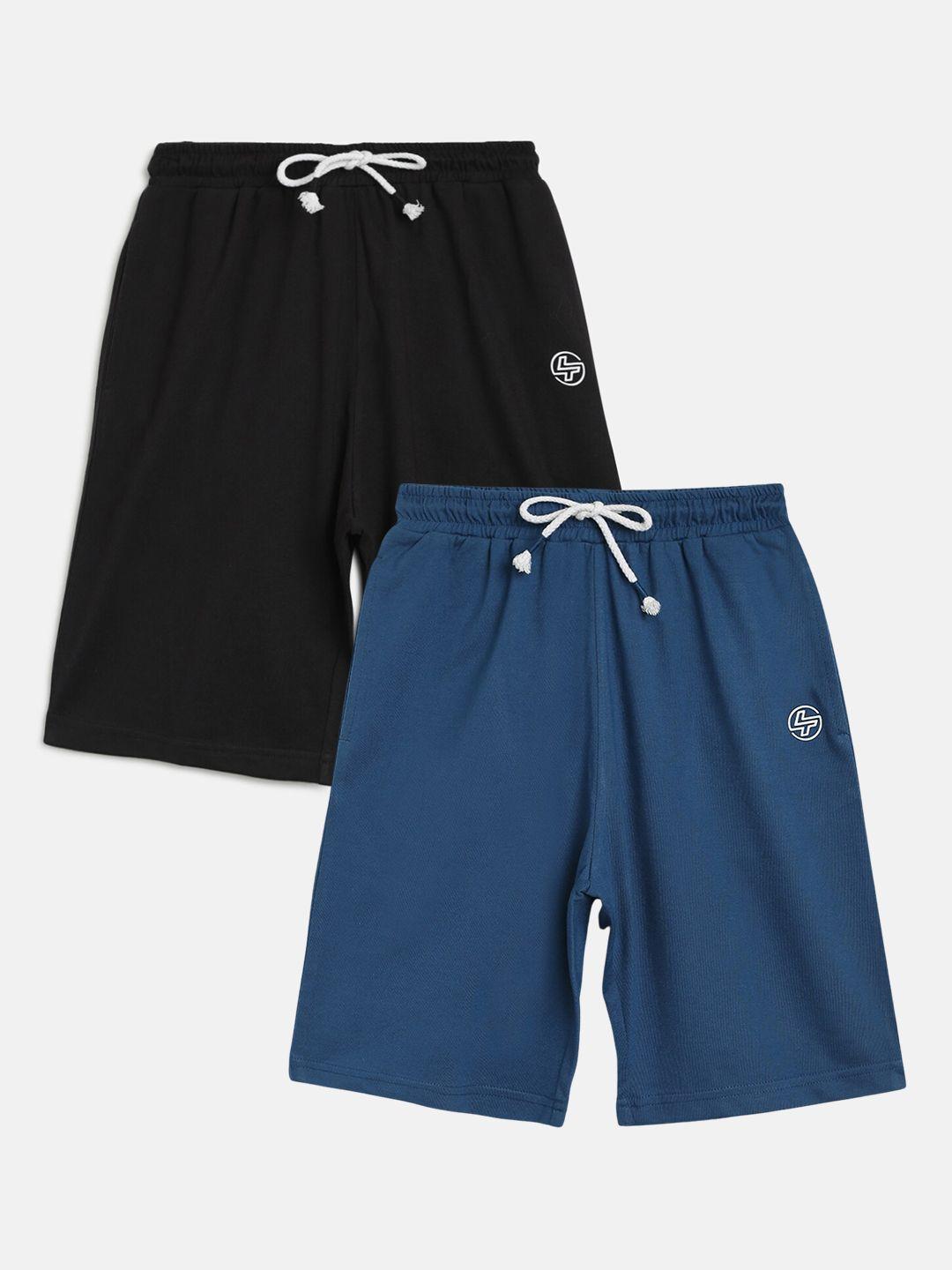 lil tomatoes boys pack of 2 mid-rise regular shorts