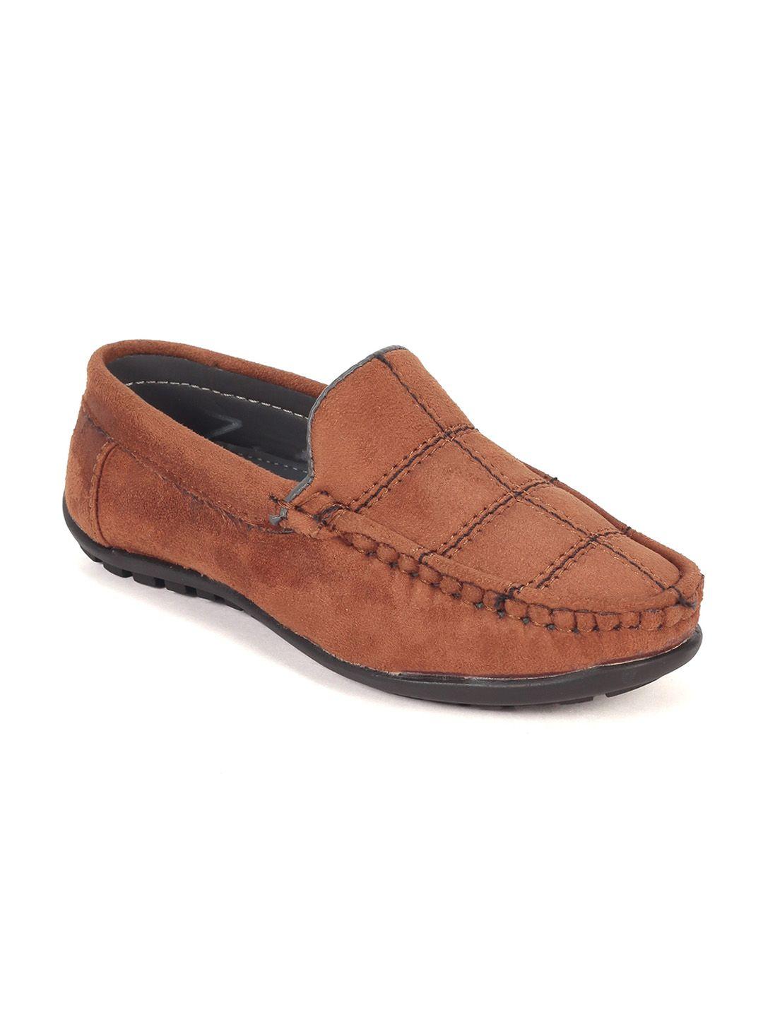 lil lollipop boys self design tan loafers