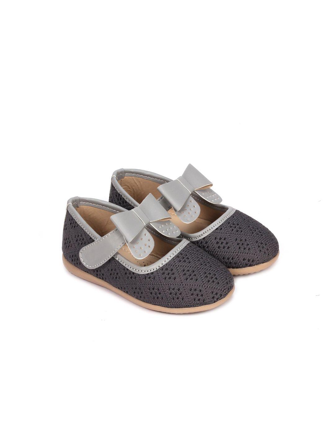 lil lollipop girls grey embellished ballerinas with bows flats