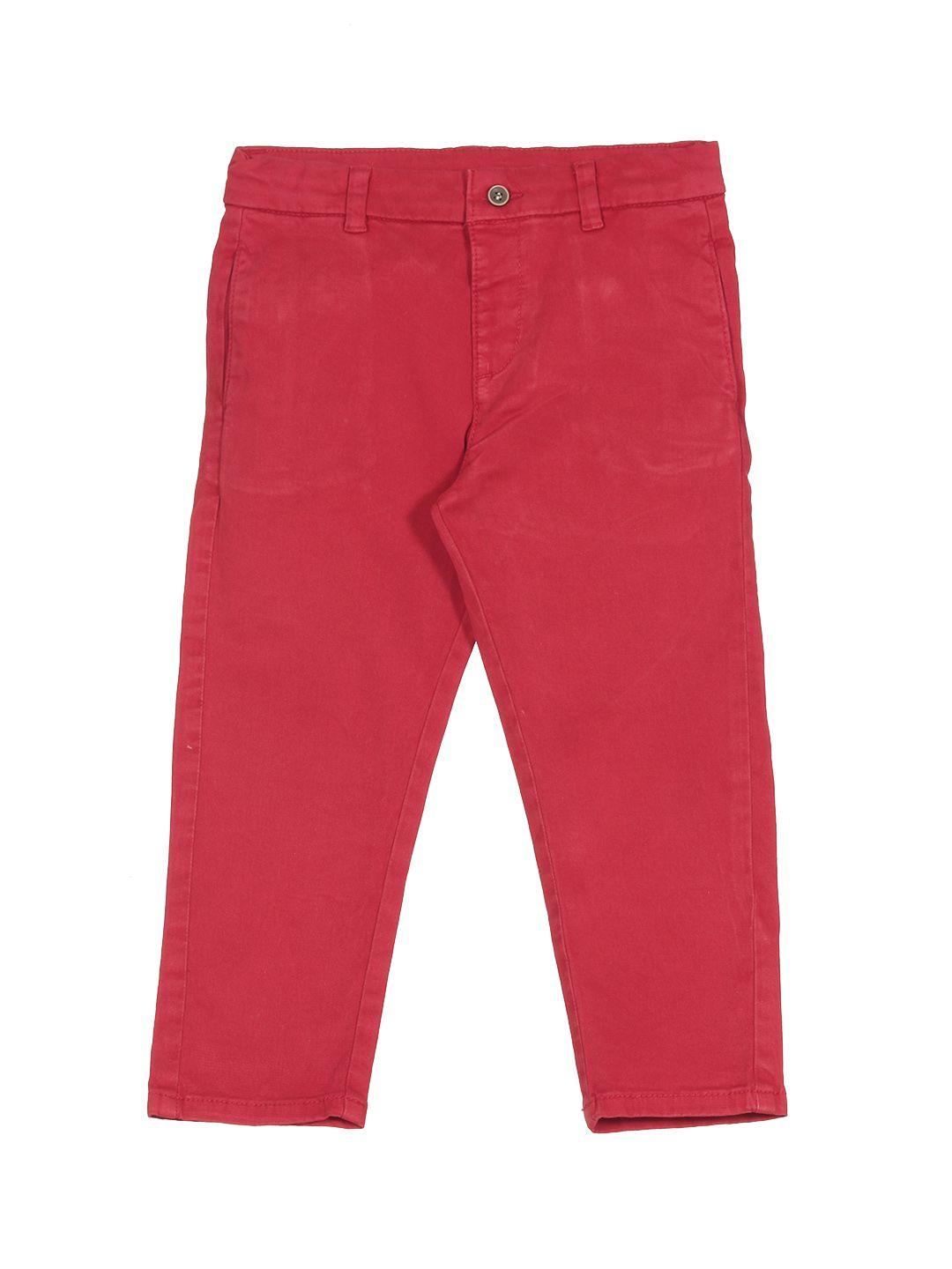 lil lollipop infants kids mid-rise straight fit trousers