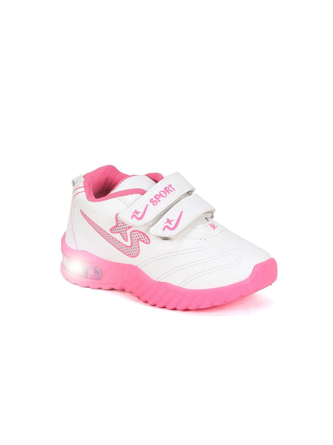 lil lollipop infants kids printed double velcro sneakers with led lights