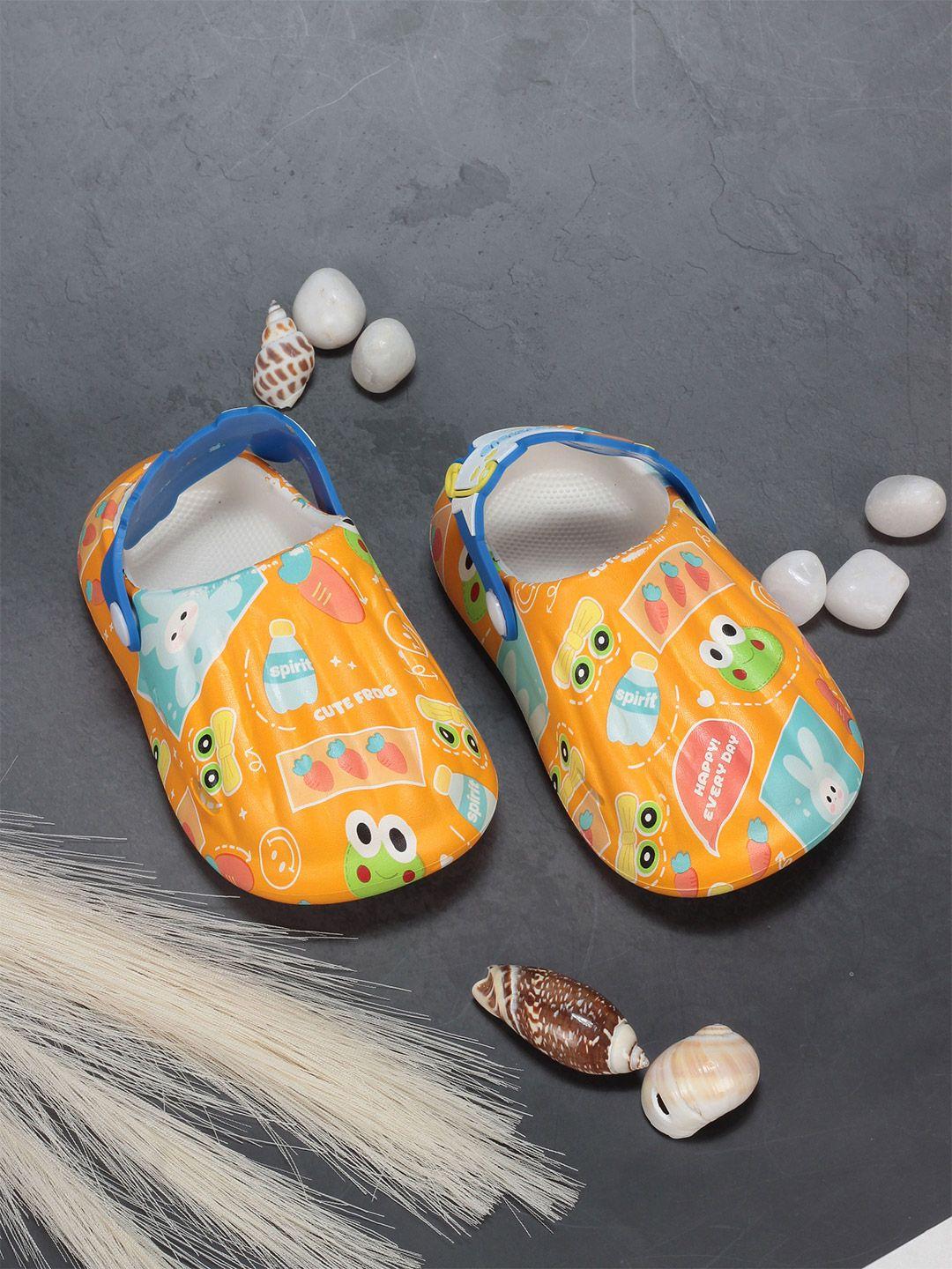 lil lollipop kids animal printed anti-slip rubber clogs