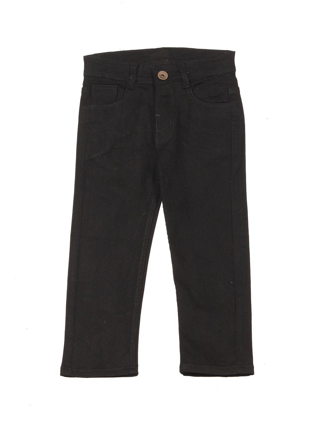 lil lollipop kids black straight fit pure cotton jeans