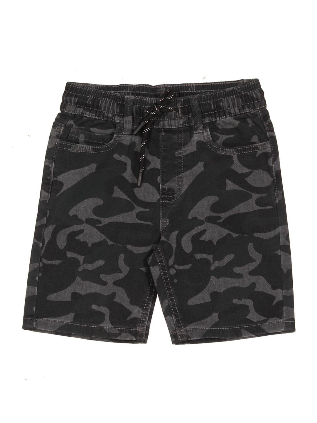 lil lollipop kids camouflage printed denim shorts