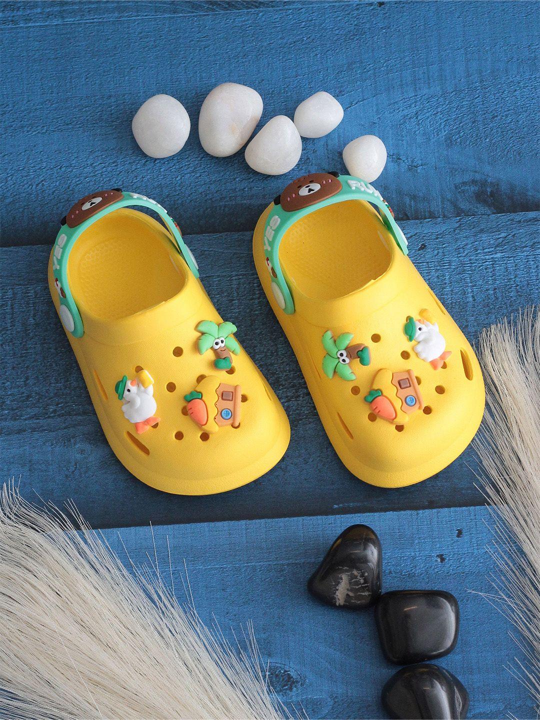 lil lollipop kids cartoon applique anti-slip clogs