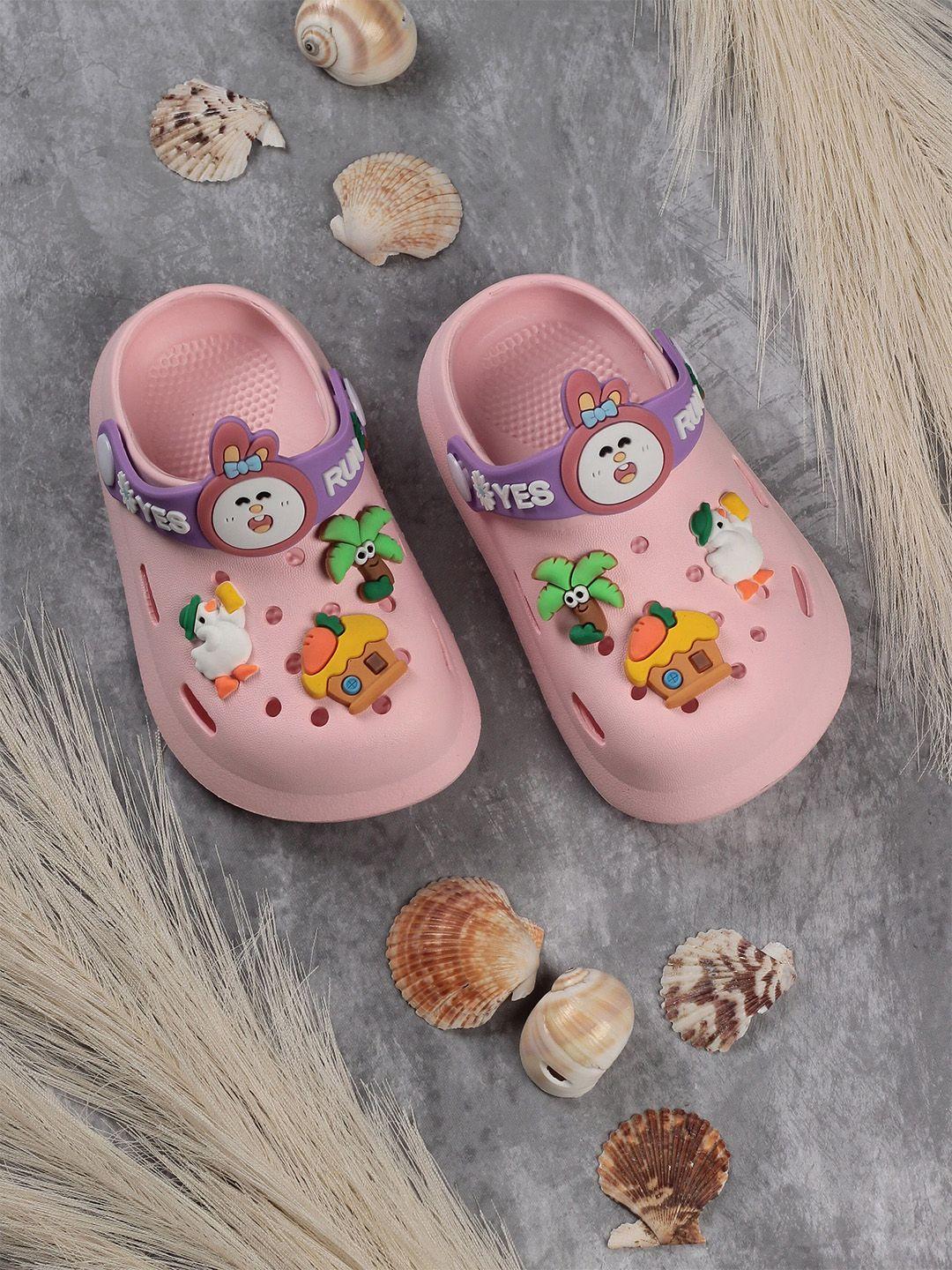 lil lollipop kids cartoon applique anti-slip rubber clogs