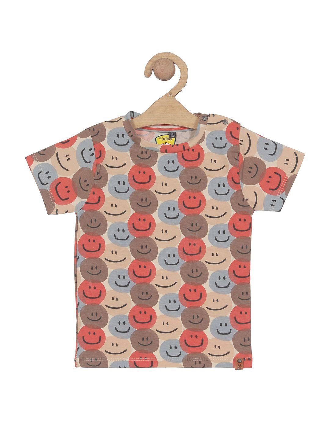 lil lollipop kids conversational printed pure cotton t-shirt