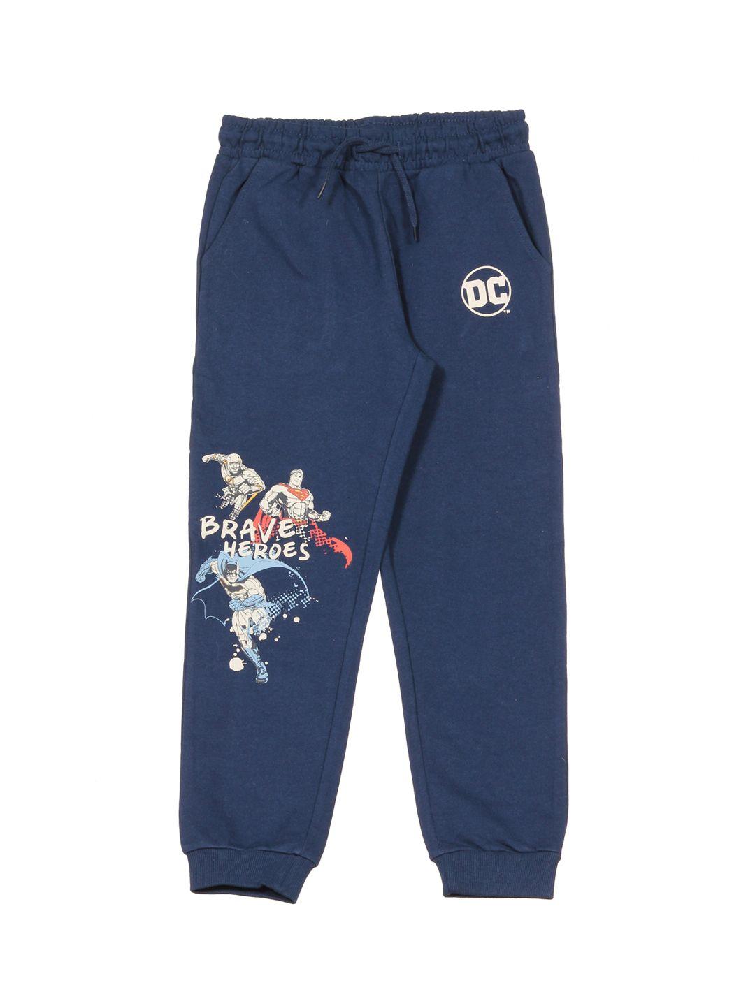 lil lollipop kids dc superman printed cotton track pants