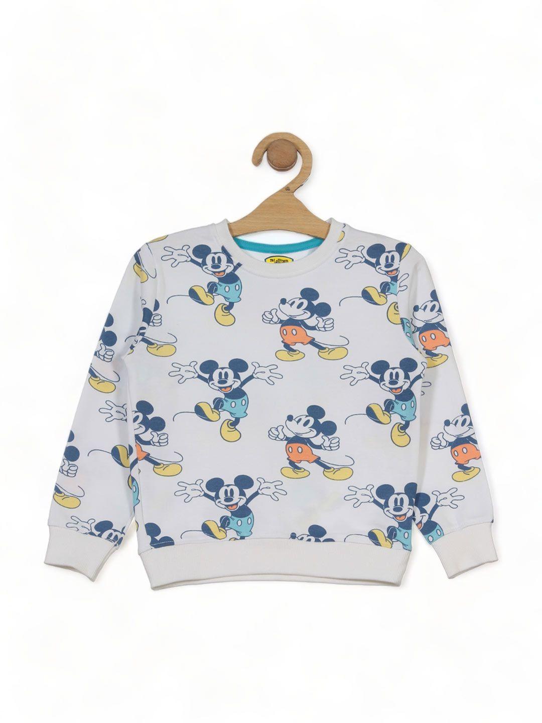 lil lollipop kids mickey mouse printed cotton sweatshirt