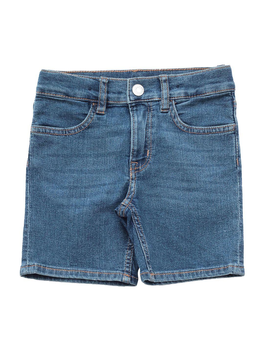 lil lollipop unisex kids blue cotton denim shorts