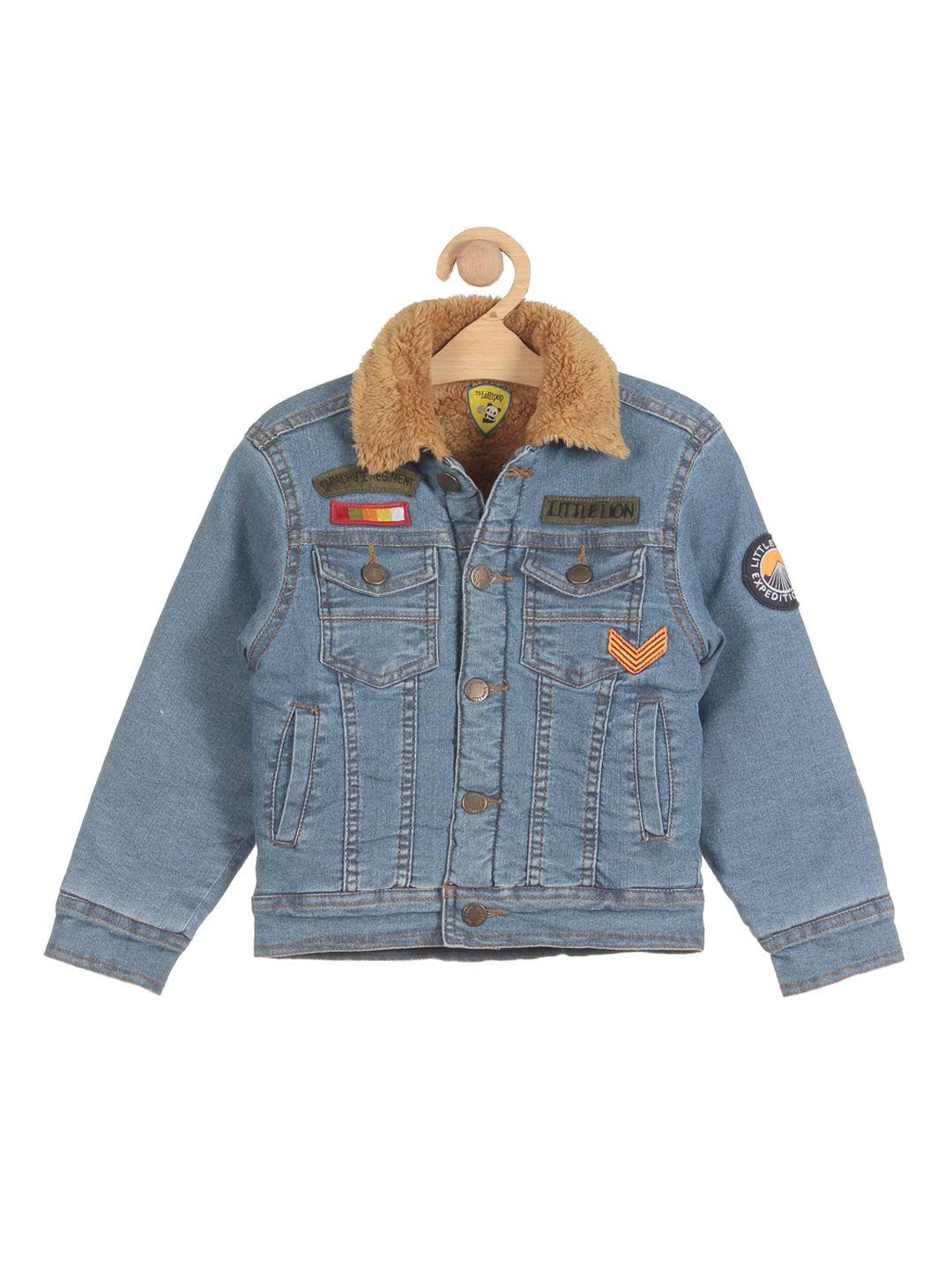 lil lollipop unisex kids blue lightweight denim jacket