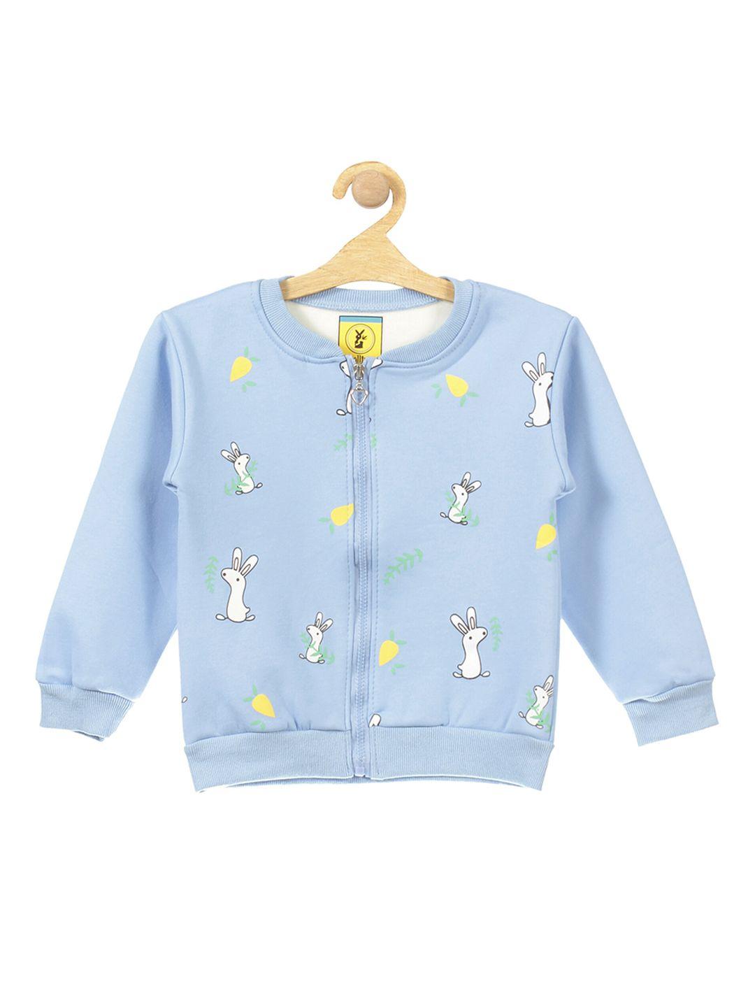 lil lollipop unisex kids blue rabbit printed fleece sweatshirt