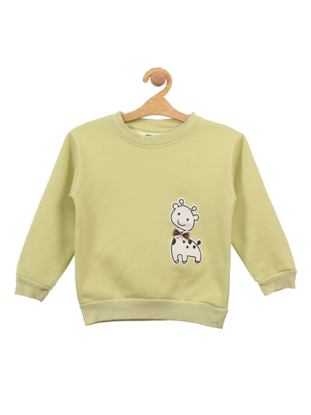 lil lollipop unisex kids green lamb printed fleece sweatshirt