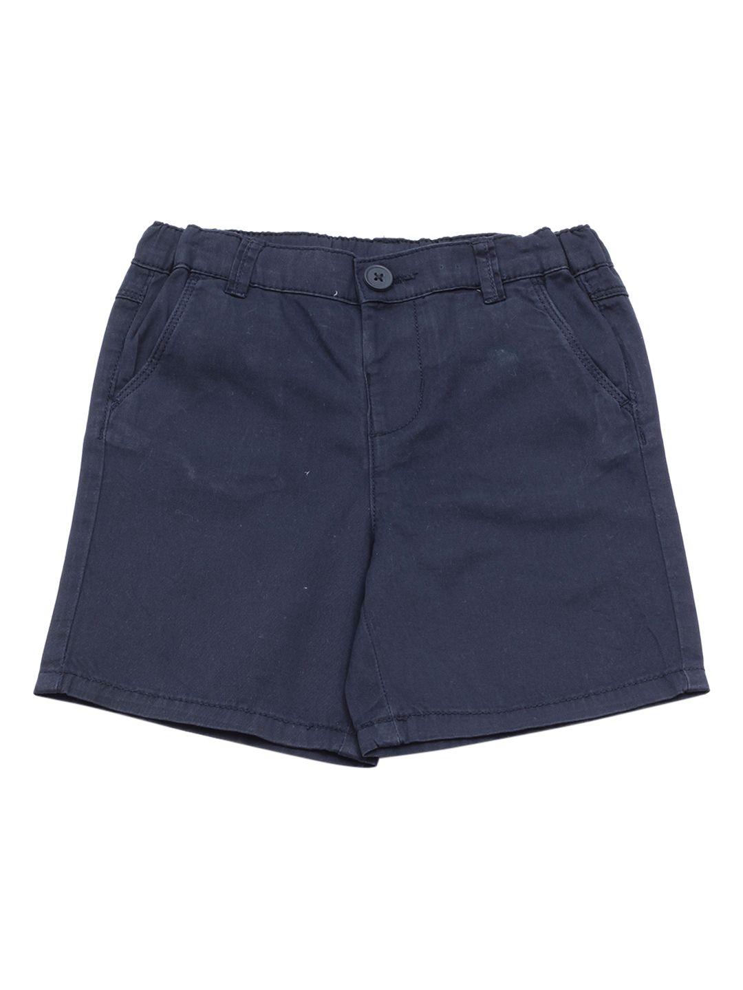 lil lollipop unisex kids navy blue solid shorts