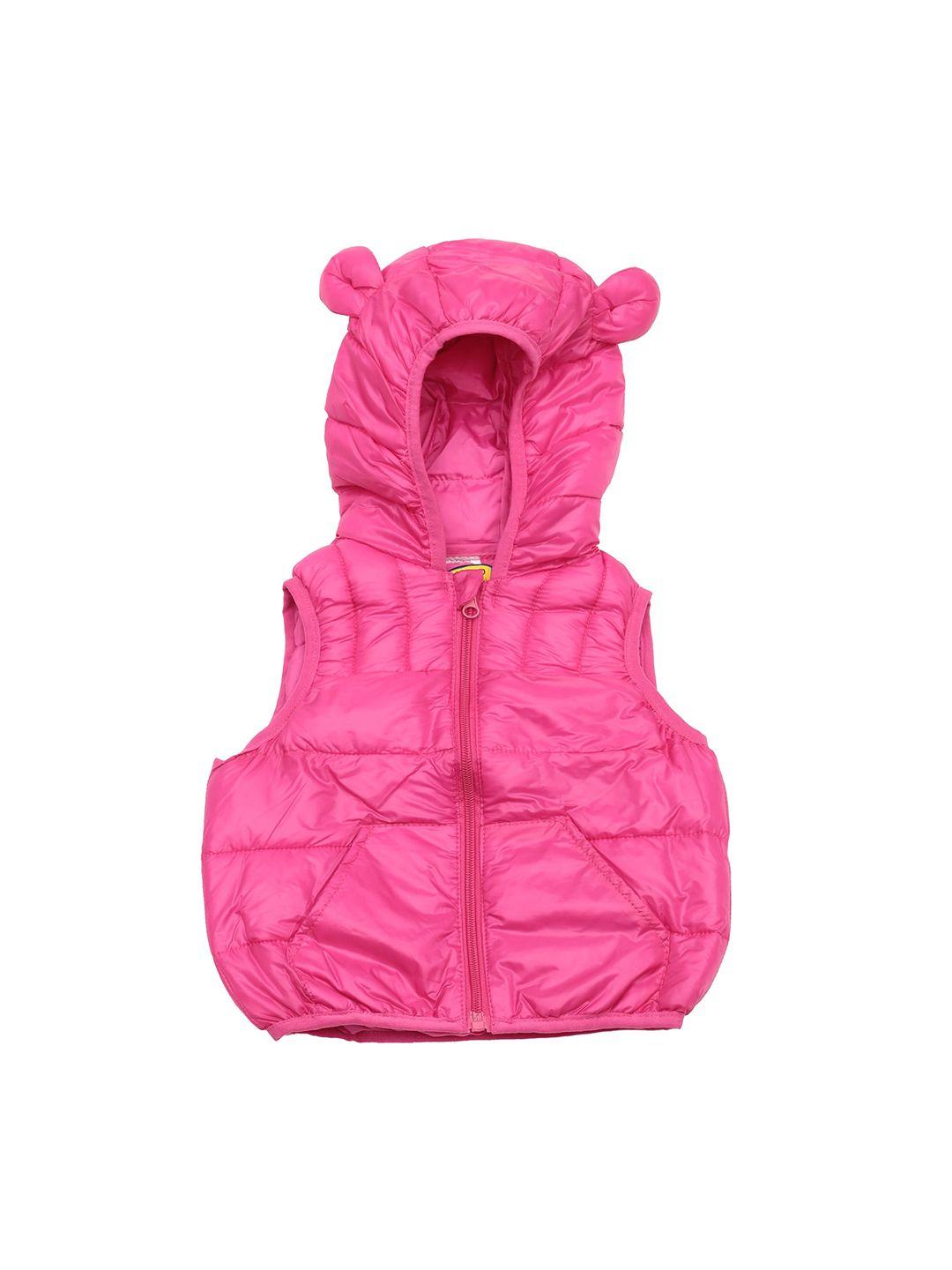 lil lollipop unisex kids pink lightweight outdoor padded jacket with patchwork