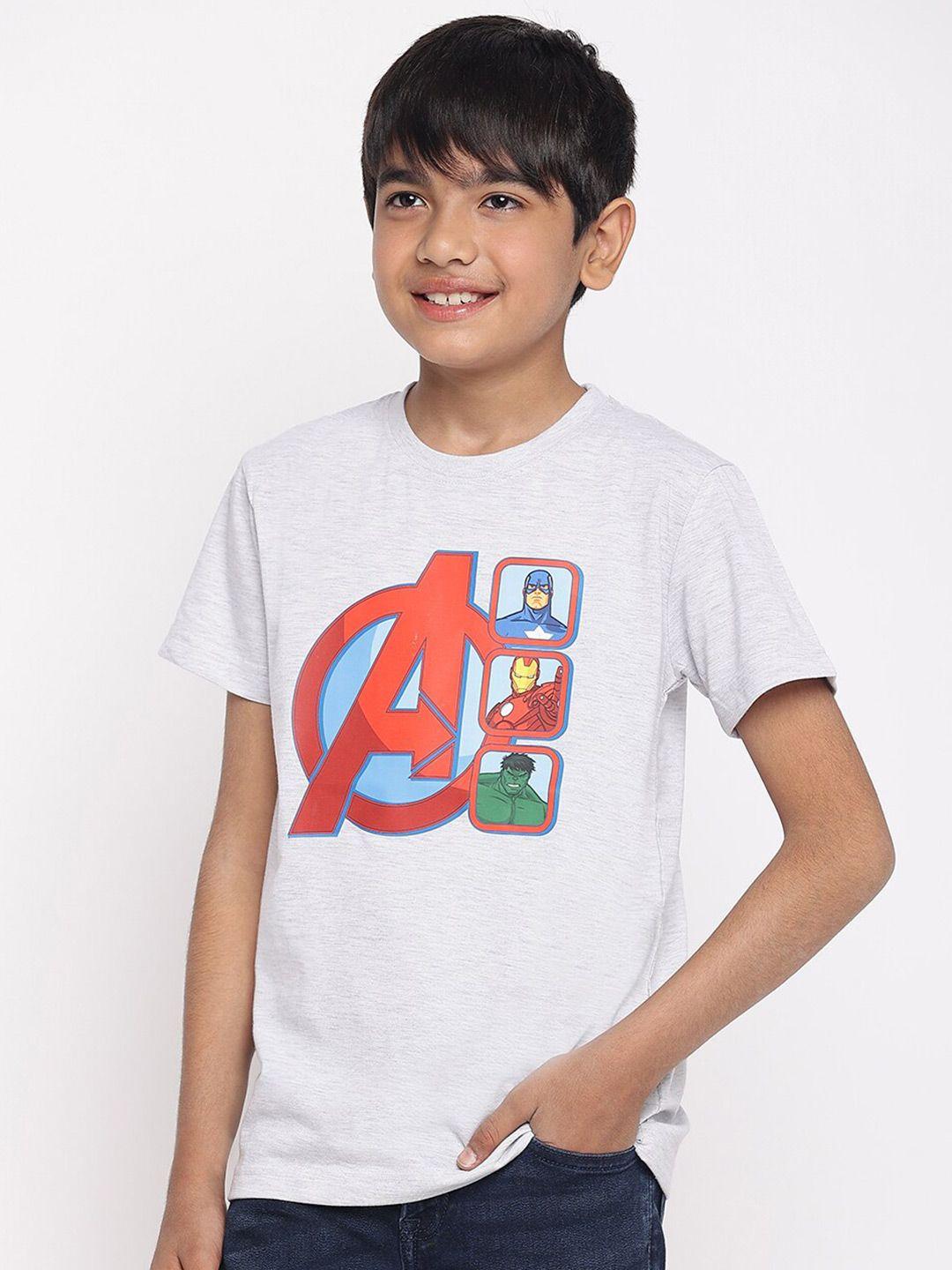 lil tomatoes boys marvel printed round neck cotton t-shirt