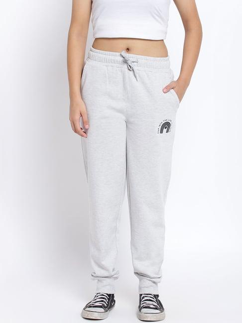 lil tomatoes kids grey textured trackpants