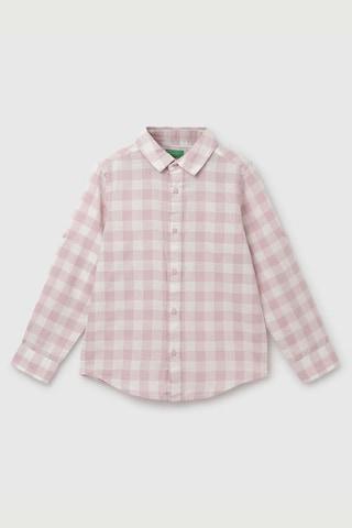 lilac check casual full sleeves regular collar boys regular fit shirts