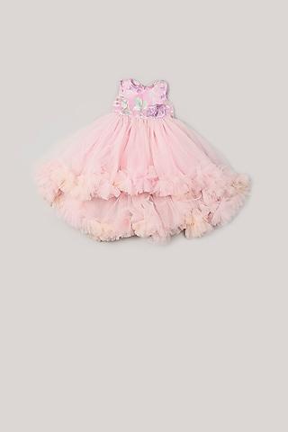 lilac embellished dress for girls