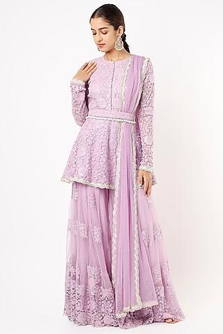 lilac-net-thread-embroidered-sharara-set-for-girls