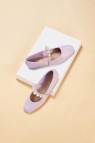 lilac pearl casual women flat shoes